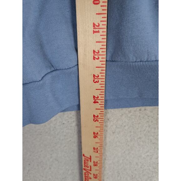 Vintage Top Stitch Sweatshirt Womens XL Blue Floral Cottagecore Embroidered - Picture 7 of 16